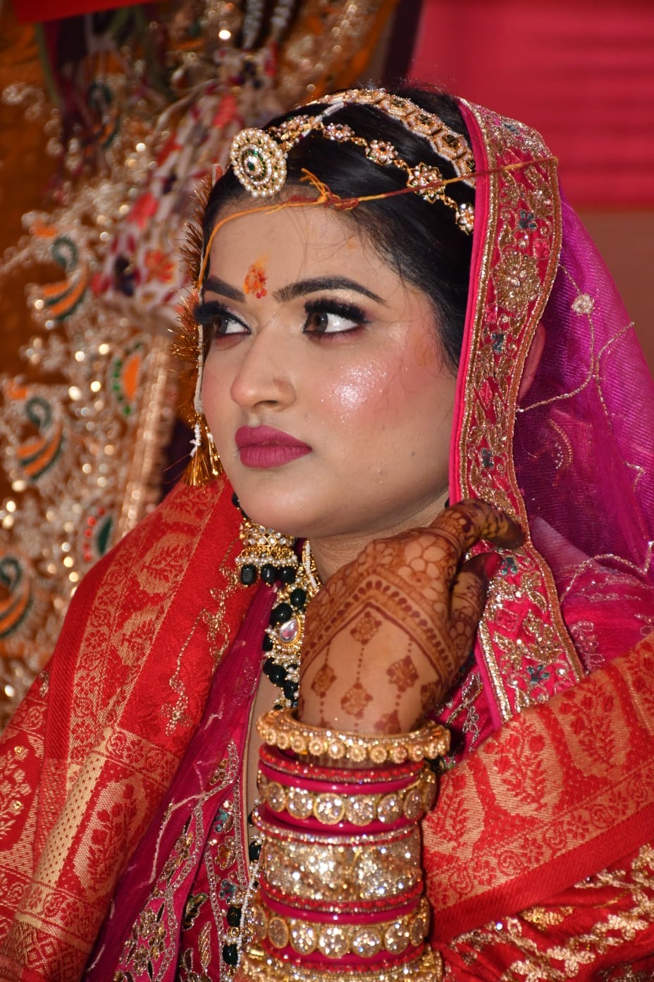 Traditional Red Bridal Glow